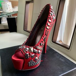 Bedazzled platform heels